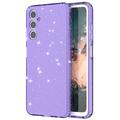 Samsung Galaxy A05s Stylish Glitter Serie TPU Hülle - Durchsichtig Violett