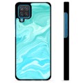 Samsung Galaxy A12 Schutzhülle - Blauer Marmor