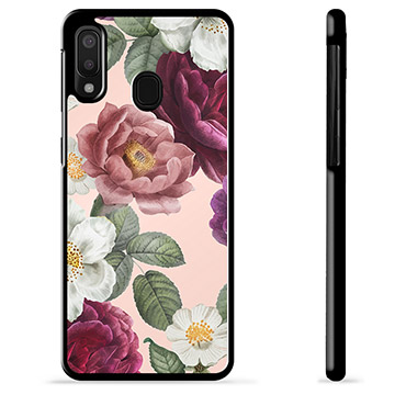 Samsung Galaxy A20e Schutzhülle - Romantische Blumen