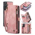 Samsung Galaxy A25 Caseme 008 2-in-1 Multifunktions Wallet Hülle - Rosa