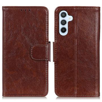 Samsung Galaxy A34 5G Elegant Serie Wallet Schutzhülle - Braun