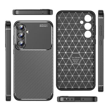 Samsung Galaxy A35 Beetle Karbonfaser TPU Hülle - Schwarz