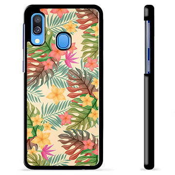 Samsung Galaxy A40 Schutzhülle - Pinke Blumen