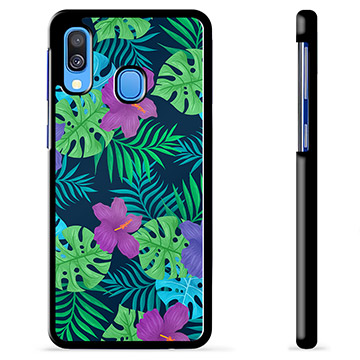 Samsung Galaxy A40 Schutzhülle - Tropische Blumen