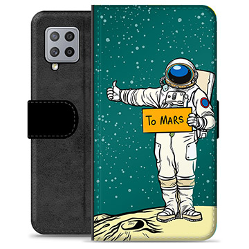 Samsung Galaxy A42 5G Premium Schutzhülle mit Geldbörse - Mars Astronaut