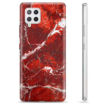 Samsung Galaxy A42 5G TPU Hülle - Roter Marmor