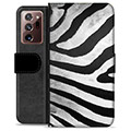 Samsung Galaxy Note20 Ultra Premium Schutzhülle mit Geldbörse - Zebra