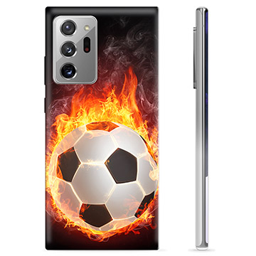 Samsung Galaxy Note20 Ultra TPU Hülle - Fußball Flamme