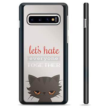 Samsung Galaxy S10 Schutzhülle - Böse Katze