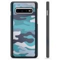 Samsung Galaxy S10+ Schutzhülle - Blaue Tarnung