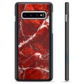 Samsung Galaxy S10+ Schutzhülle - Roter Marmor