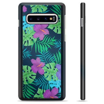 Samsung Galaxy S10+ Schutzhülle - Tropische Blumen