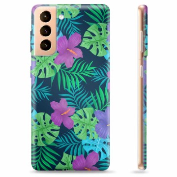 Samsung Galaxy S21+ 5G TPU Hülle - Tropische Blumen