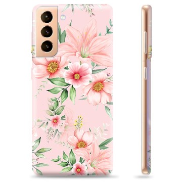 Samsung Galaxy S21+ 5G TPU Hülle - Aquarell Blumen