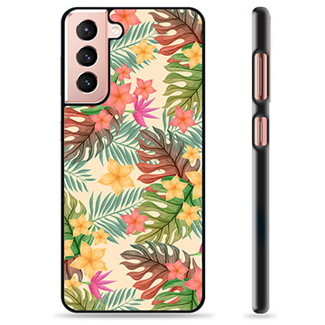 Samsung Galaxy S21 5G Schutzhülle - Pinke Blumen