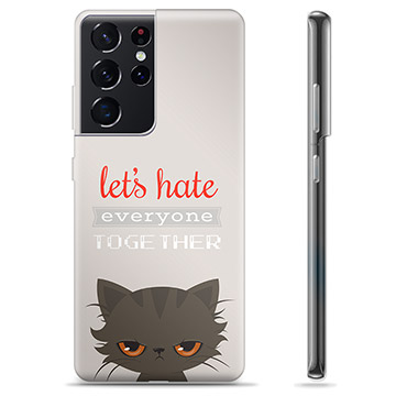 Samsung Galaxy S21 Ultra 5G TPU Hülle - Böse Katze