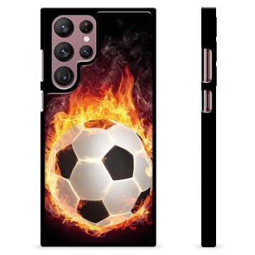 Samsung Galaxy S22 Ultra 5G Schutzhülle - Fußball Flamme