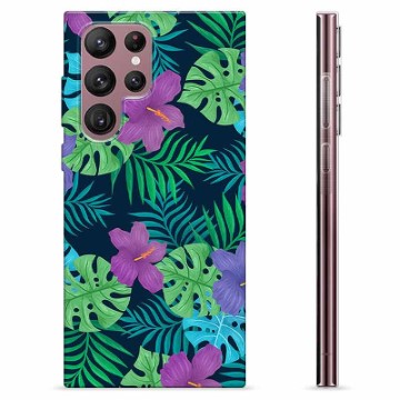 Samsung Galaxy S22 Ultra 5G TPU Hülle - Tropische Blumen