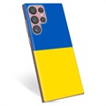 Samsung Galaxy S22 Ultra 5G TPU Hülle Ukrainische Flagge - Gelb und Lichtblau