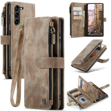 Samsung Galaxy S23 5G Caseme 2-in-1 Multifunktions Wallet Hülle - Braun