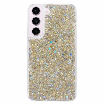 Samsung Galaxy S23 Glitter Flakes TPU Hülle - Gold