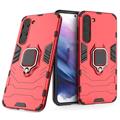 Samsung Galaxy S23+ 5G Hybrid Case mit Ringhalterung - Rot