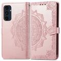 Samsung Galaxy S24 FE Mandala Serie Wallet Hülle - Roségold