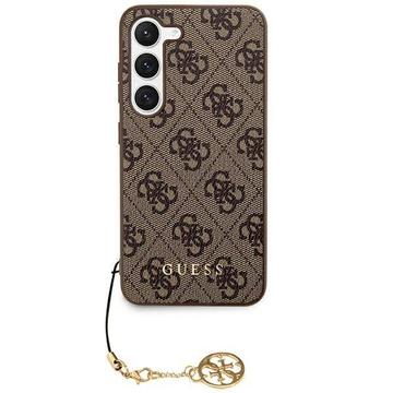 Samsung Galaxy S24 Guess 4G Charms Collection Hybrid Hülle - Braun