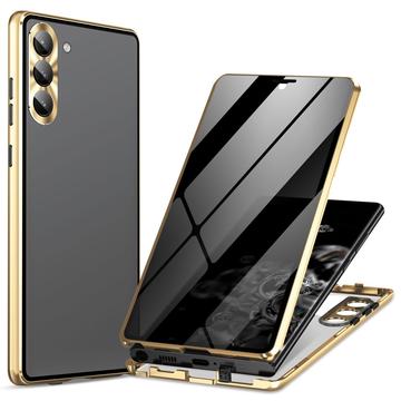 Samsung Galaxy S24 Magnetisches Cover mit Panzerglas - 9H - Privat (Offene Verpackung - Bulk Befriedigend) - Gold