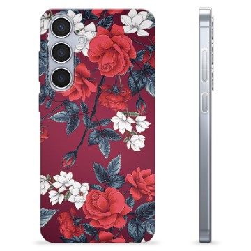 Samsung Galaxy S24+ TPU Hülle - Vintage Blumen