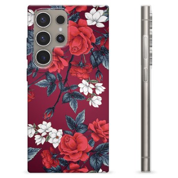 Samsung Galaxy S24 Ultra TPU Hülle - Vintage Blumen