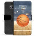 Samsung Galaxy S8 Premium Schutzhülle mit Geldbörse - Basketball