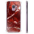 Samsung Galaxy S9 Hybrid Hülle - Roter Marmor