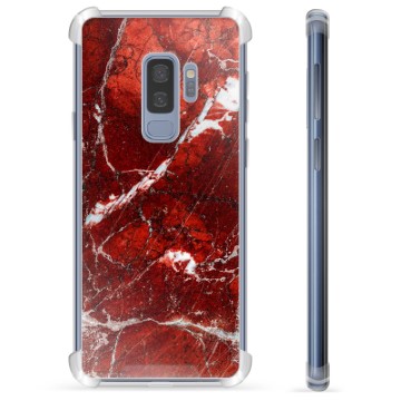 Samsung Galaxy S9+ Hybrid Hülle - Roter Marmor