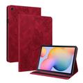 Samsung Galaxy Tab S6 Lite 2020/2022/2024 Butterfly Serie Folio-Hülle - Rot