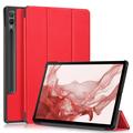 Samsung Galaxy Tab S9+ Tri-Fold Serie Smart Folio Hülle - Rot