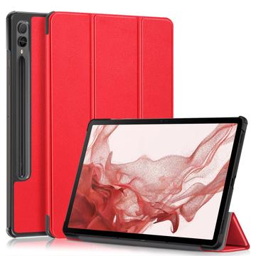 Samsung Galaxy Tab S9+ Tri-Fold Serie Smart Folio Hülle - Rot