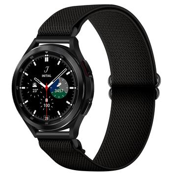 Samsung Galaxy Watch4/Watch4 Classic/Watch3/Active2/Active/Gear Sport/Gear S2 Classic Geflochtenes Nylonarmband - 20mm - Schwarz