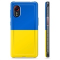 Samsung Galaxy Xcover 5 TPU Hülle Ukrainische Flagge - Gelb und Lichtblau