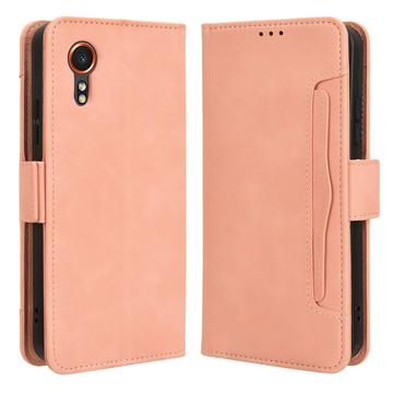 Samsung Galaxy Xcover7 Wallet Hülle mit Kartenhalter - Rosa