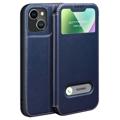 Dual View iPhone 14 Leder Flip Case