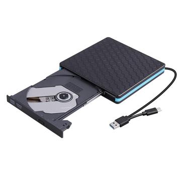 Schlankes externes DVD-Laufwerk - USB-C / USB-A