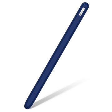 Anti-Rutsch Apple Pencil (2e Generatie) Silikon Case - Dunkelblau