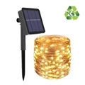 Wasserdichte IP67 Solarbetriebene LED-Lichterkette - 12m - Gelb