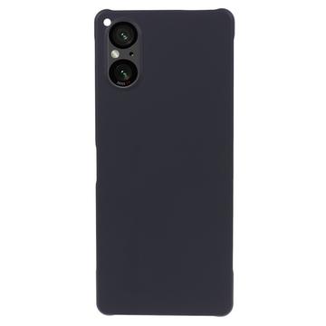 Sony Xperia 5 V Gummierte Kunststoff Hülle - Schwarz