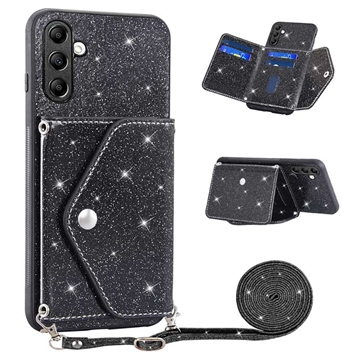 Stardust Samsung Galaxy A14 Cover mit Kartensteckplatz - Schwarz