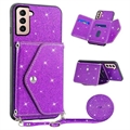 Stardust Samsung Galaxy S23 5G Cover mit Kartensteckplatz - Purpur