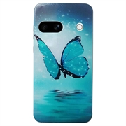 Google Pixel 8a Stylish Ultra-Slim TPU Hülle - Blau Schmetterling