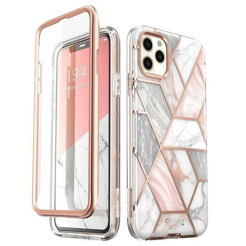 Supcase Cosmo iPhone 11 Pro Max Hybrid Hülle - Rosa Marmor