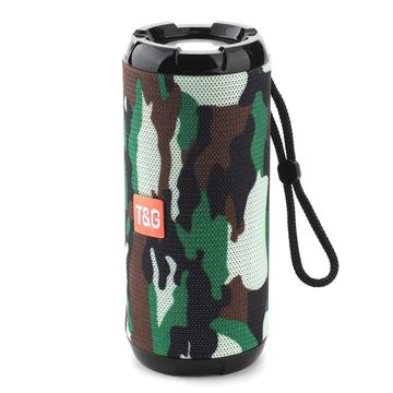 T&G TG621 Tragbarer TWS Bluetooth Lautsprecher TF Karte FM Outdoor Wasserdicht Kabelloser Subwoofer (CE Zertifiziert) - Camouflage